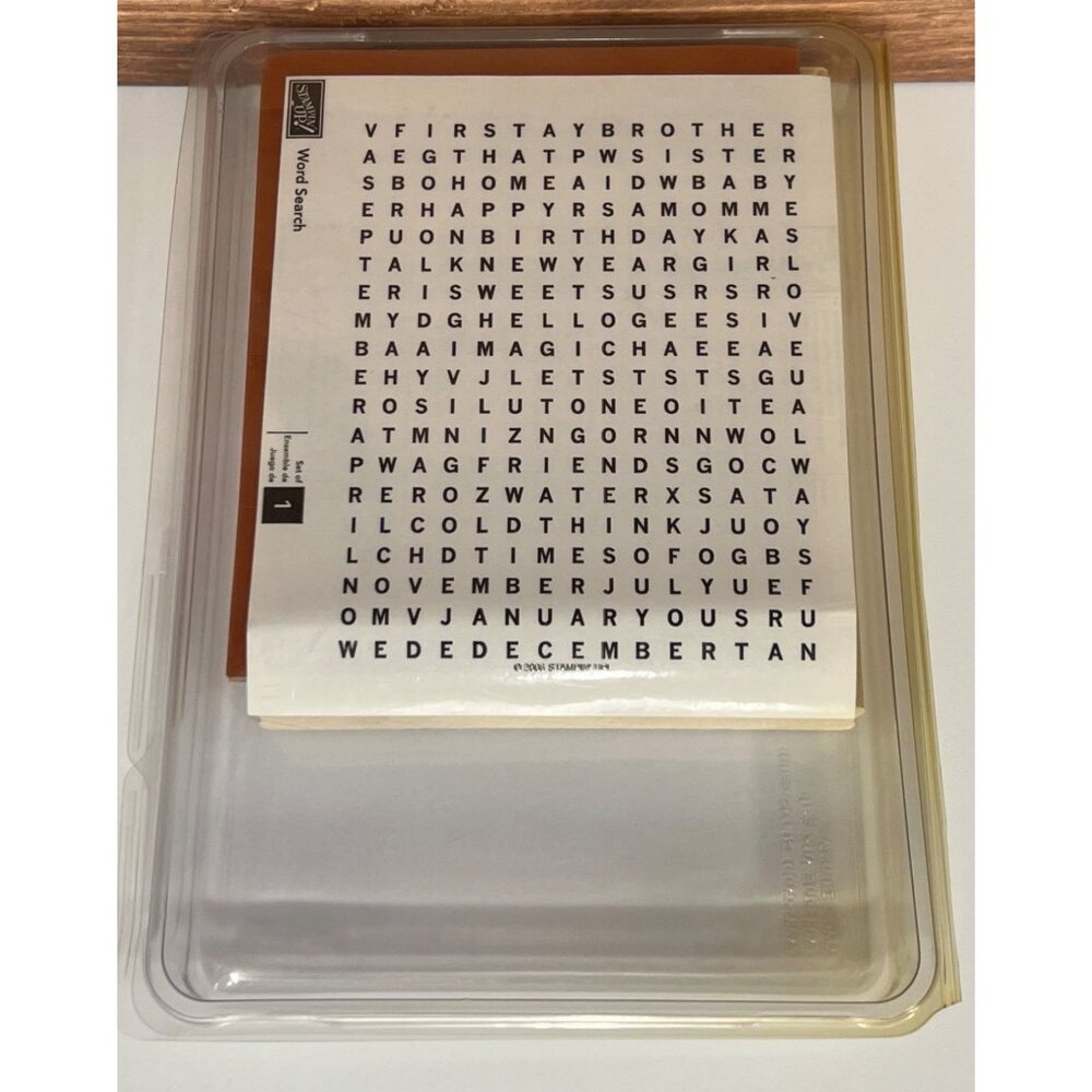 Word Search Wood Mounted Rubber Stamp by Stampin' Up!